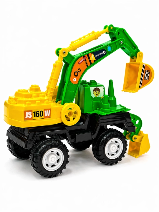 Игрушечный экскаватор JS 160 W для детей, строительная машинка с подвижным ковшом