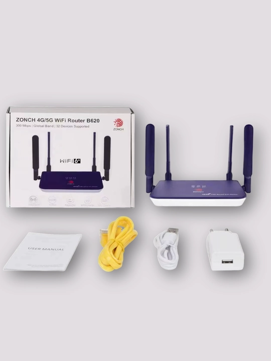 Wi-Fi роутер с SIM-картой 4G+, 6 антеннами и 4 LAN портами