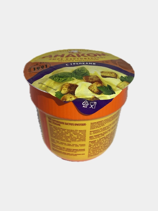 Пюре картофельное б/п со вкусом гренок в стакане 40 г АНАКОМ