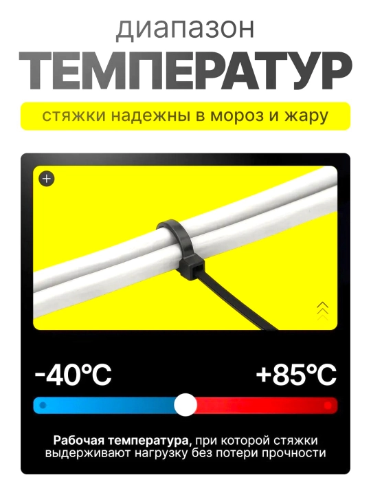 Пластиковые стяжки, хомуты 100 шт