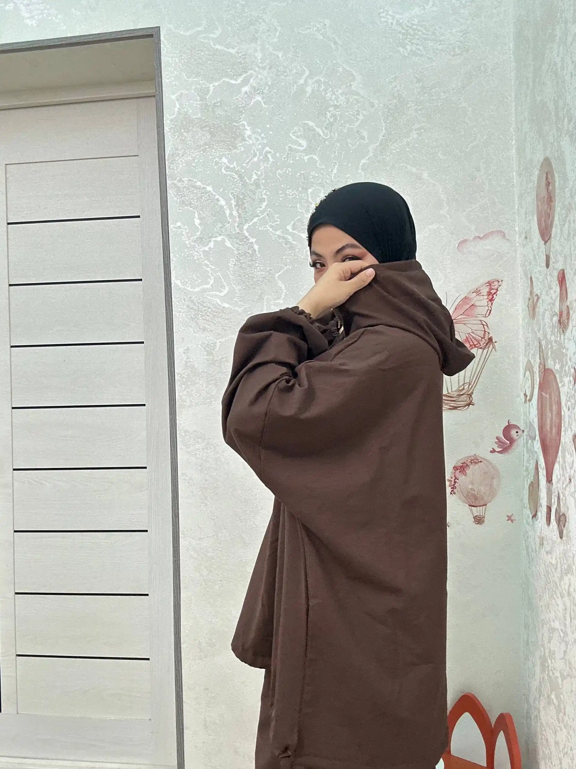 Ayollar sport kostyumi ikki qismli, hudi va jogger shim oversize, kundalik to‘plam