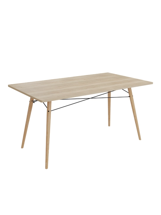 AIKO Stockholm Egger ovqatlanish stoli, oshxona stoli, po‘lat karkas, 120x80 va 140x80 sm
