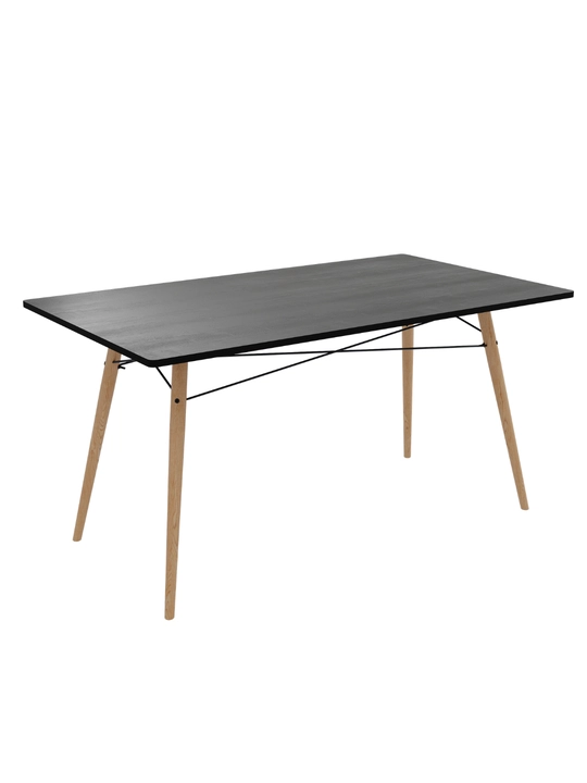 AIKO Stockholm Egger ovqatlanish stoli, oshxona stoli, po‘lat karkas, 120x80 va 140x80 sm