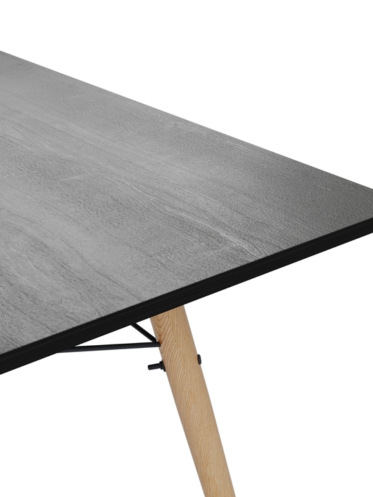 AIKO Stockholm Egger ovqatlanish stoli, oshxona stoli, po‘lat karkas, 120x80 va 140x80 sm