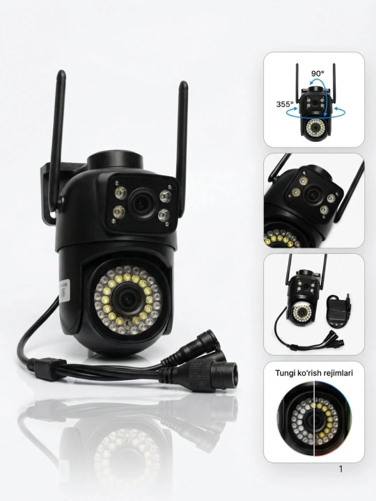 Smart Wi-Fi kamera, Full HD tashqi kamera router