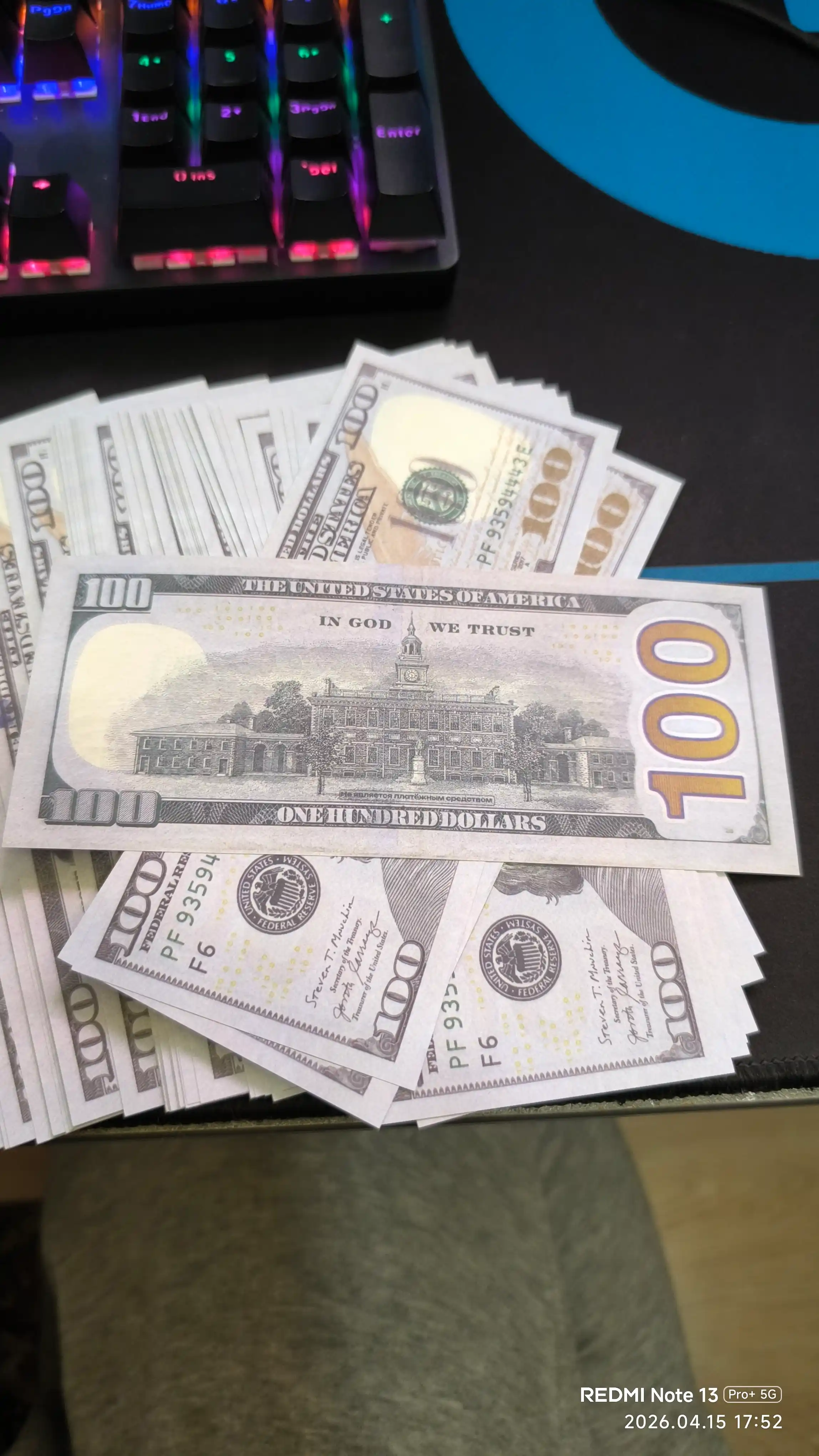 Доллар сувенир, сувенирные деньги для украшения, купюра, 100 USD, 50 USD