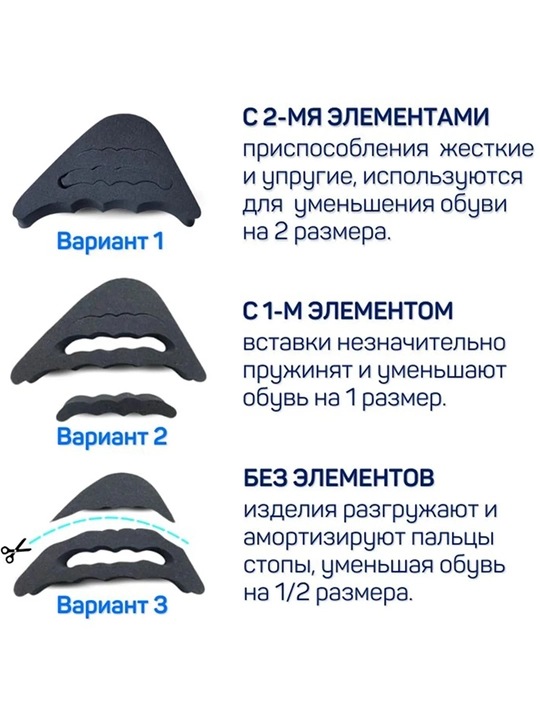 Мягкие тканевые стельки для любой обуви, 1 пара