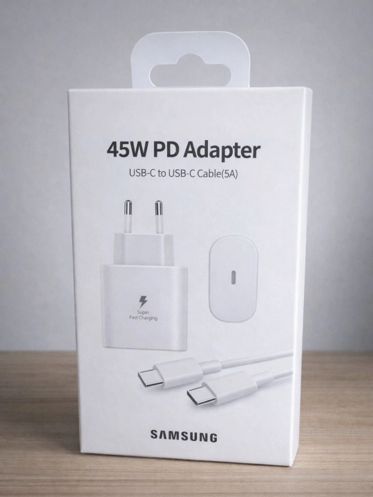 Zaryadlovchi 25W / 45W PD USB-C, Type-C kabel bilan tez zaryadlash
