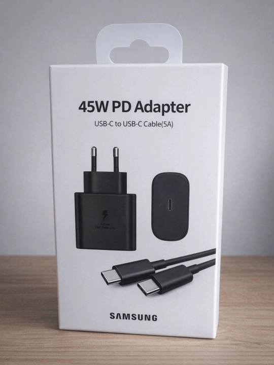 Zaryadlovchi 25W / 45W PD USB-C, Type-C kabel bilan tez zaryadlash