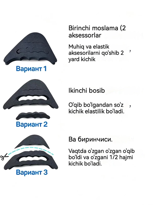 Мягкие тканевые стельки для любой обуви, 1 пара