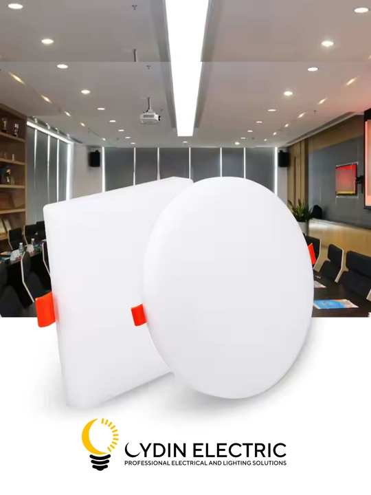LED, panel, akril, dumaloq, ichki drosselli, 10-36W, oq, limon rang, ichki yoritgich