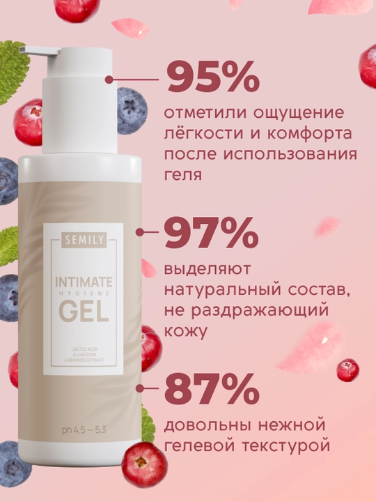 Интимный гель Semily с молочной кислотой, intim gel, 250 мл