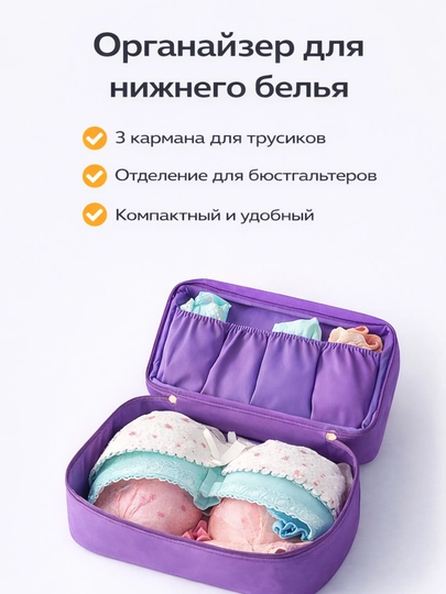 Органайзер для нижнего белья и носков, дорожная сумка
