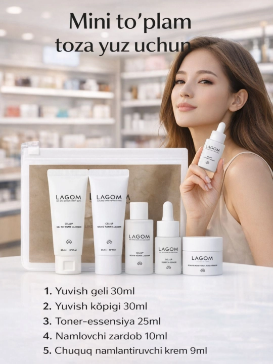 LAGOM TRAVEL KIT kosmetik vositalar to‘plami