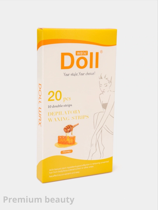 Восковые полоски для депиляции Doll для тела и лица,  8, 12, 16, 20 шт