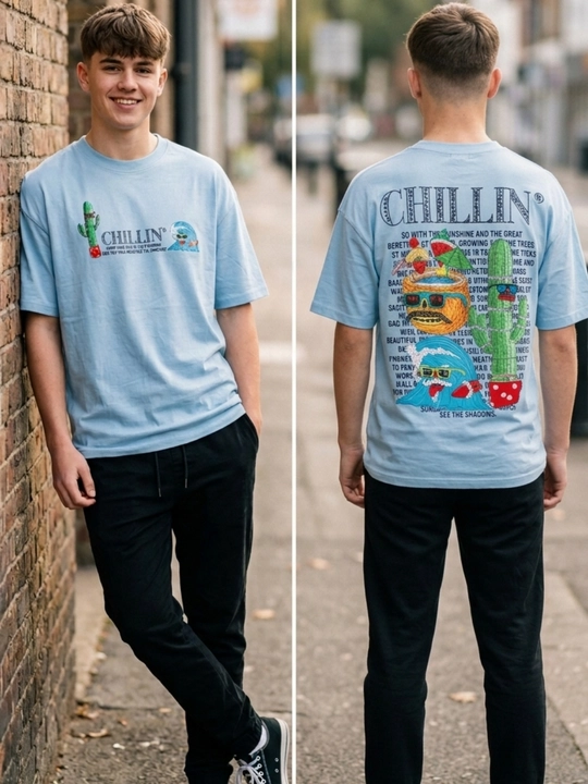 Futbolka Oversize Print - 