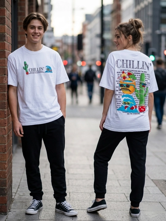 Futbolka Oversize Print - 
