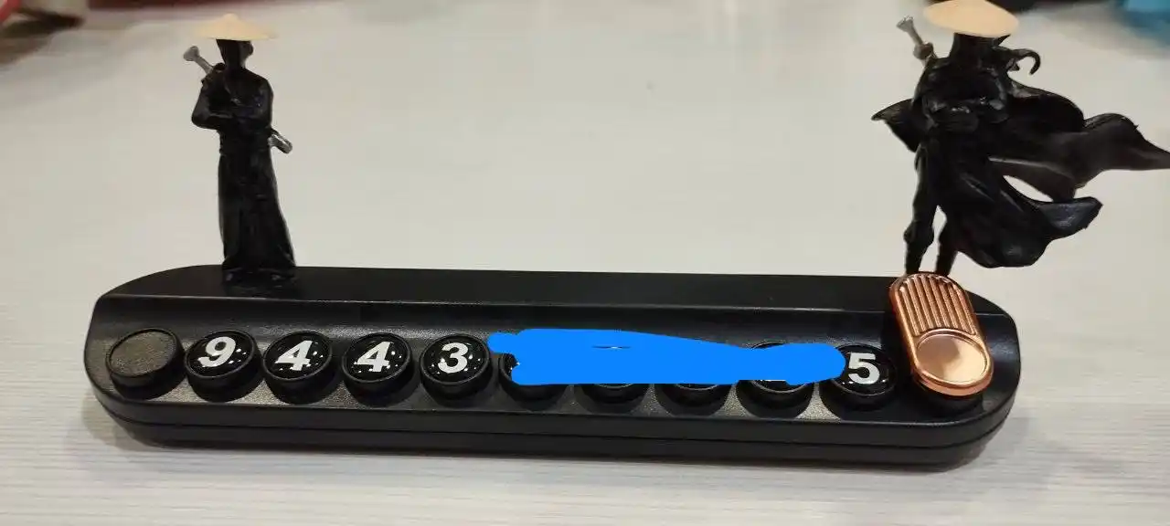 Avtovizitka telefon raqam bilan, parkovka va avtoturargoh kartasi mashina uchun, samurayli