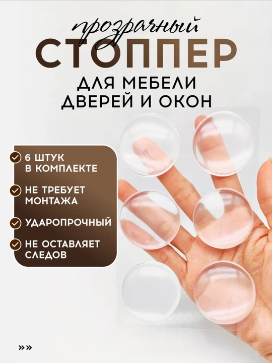 Eshik cheklagichi devoriy, silikon eshik stopperi, shaffof tayanch - 