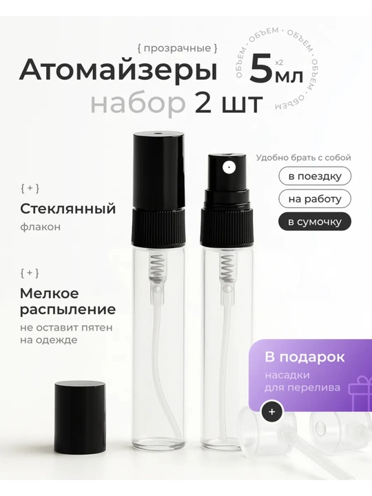 Многоразовый флакон для духов, с распылителем, атомайзер, 3, 5, 10 мл