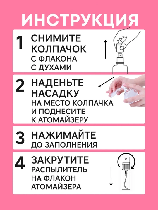 Многоразовый флакон для духов, с распылителем, атомайзер, 3, 5, 10 мл