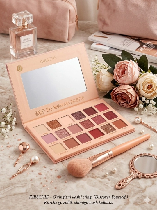 Тени для век Huda Beauty NUDE, 18 разных цветов
