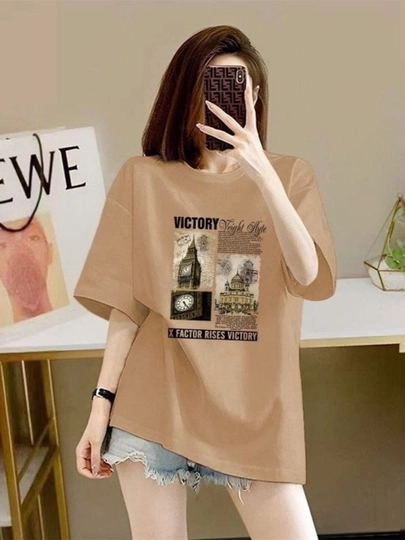 Женская OVERSIZE футболка, хлопок 100% - 