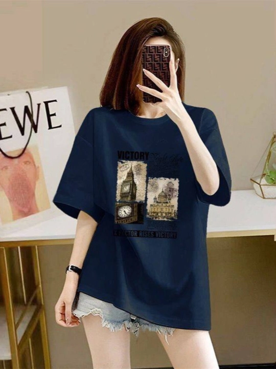 Женская OVERSIZE футболка, хлопок 100% - 