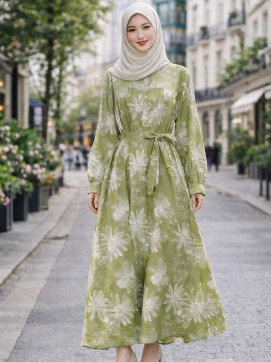 Женское платье, хлопок + лен, летнее, oversize, 48–54, французская длина, свободное, повседневное - 