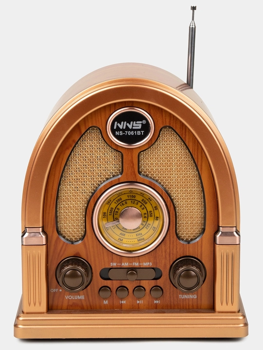 Ретро радиоприемник, от сети и батареек, Bluetooth колонка