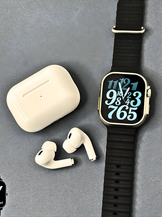 Умные часы, Smart Watch Ultra и наушники iPods pro, с 8 ремешками, подарочный набор 10 в 1