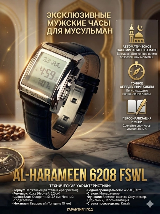 Al-Harameen 6208 FSWL erkaklar soati
