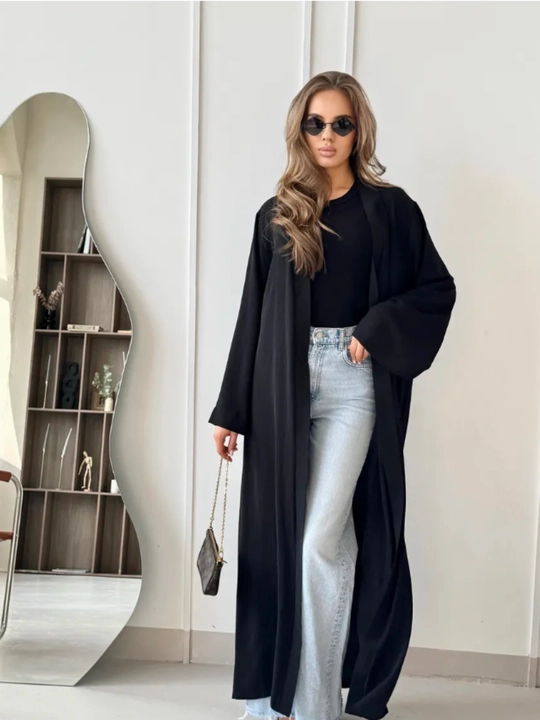 Lyon matosidan tikilgan abaya – zamonaviy, nafis, yengil va qulay fason
