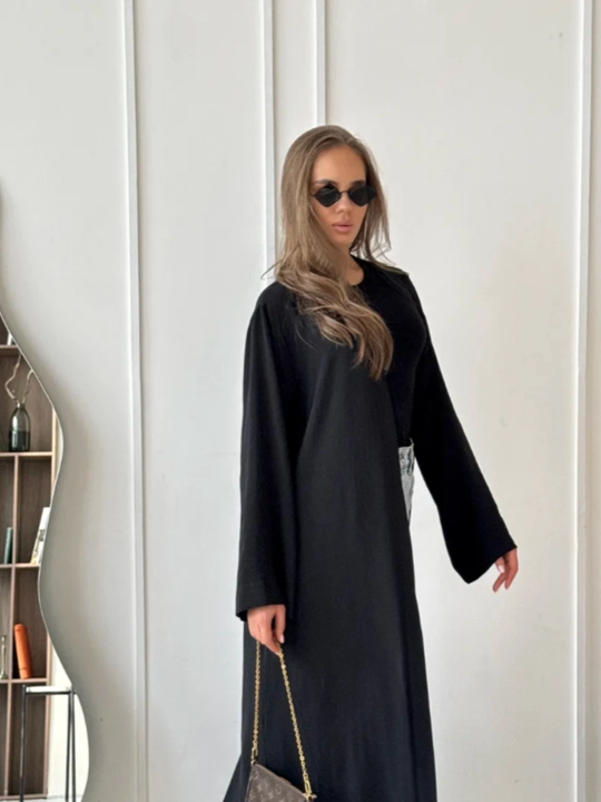 Lyon matosidan tikilgan abaya – zamonaviy, nafis, yengil va qulay fason
