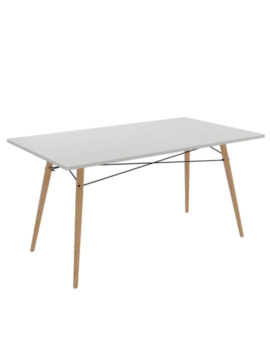 AIKO Stockholm Egger ovqatlanish stoli, oshxona stoli, po‘lat karkas, 120x80 va 140x80 sm