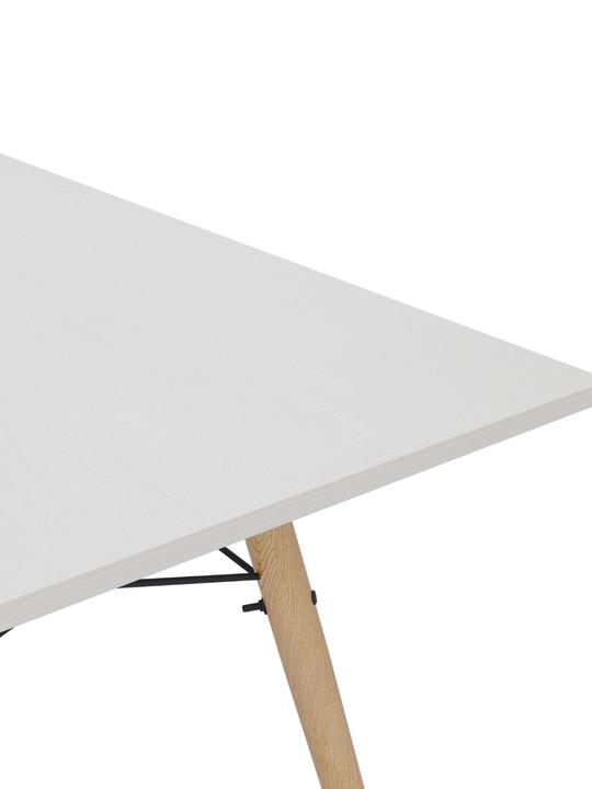 AIKO Stockholm Egger ovqatlanish stoli, oshxona stoli, po‘lat karkas, 120x80 va 140x80 sm