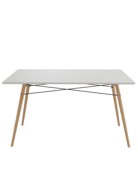 AIKO Stockholm Egger ovqatlanish stoli, oshxona stoli, po‘lat karkas, 120x80 va 140x80 sm
