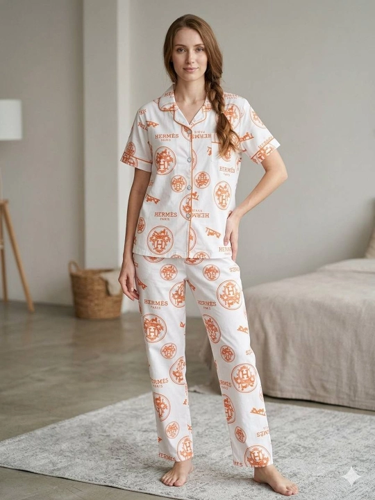 Ayollar pijamasi, 100% paxta