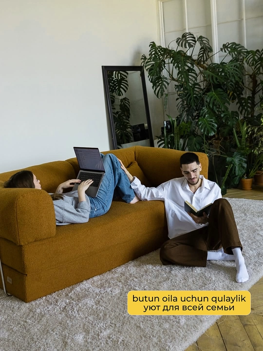 Бескаркасный диван-кровать Teddy, диван-трансформер 3в1, раскладной диван