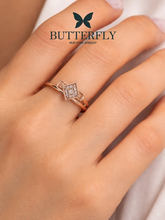 Ayollar uchun oltin uzuk, 10 xil modelda, SET6U, 585 probali oltin, BUTTERFLY GOLD