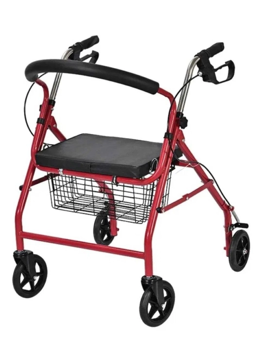 Keksalar uchun o'rindiq va savatli xodunok rollator - 