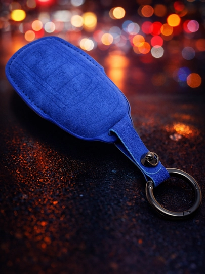 Чехол для ключа Chery кейс (материал бархат) для пульта с брелком key case — AUTOH-CHERRYPULTCHEXOL-СИНИЙ