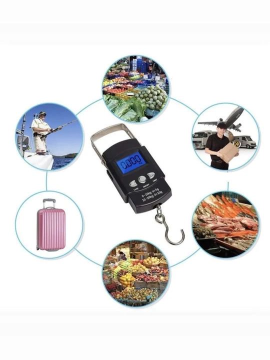 50 kg gacha elektron osma tarozi  oshxona, baliq ovlash, qo‘l tarozi, osma tarozi  kantar