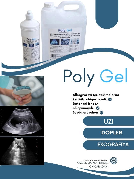 UZI uchun yuqori sifatli ultratovush geli - Poly Gel - 