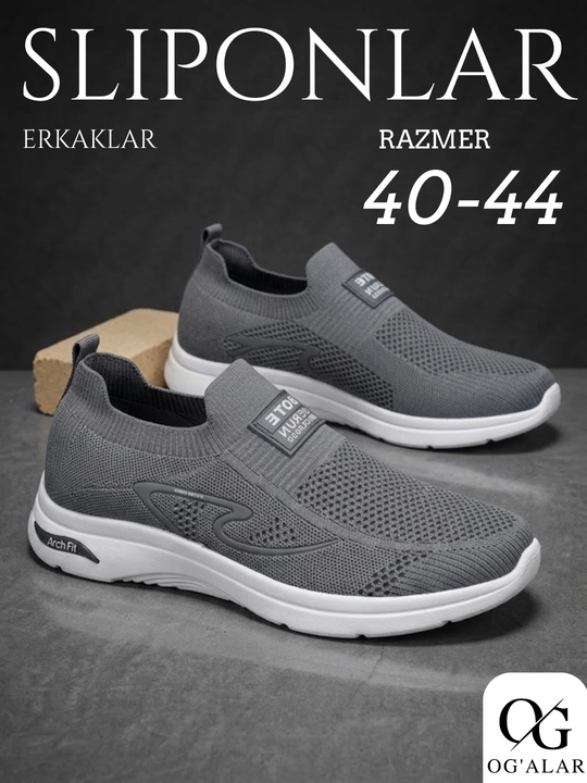 Erkaklar sliponlari, yengil, nafas oluvchi, yozgi, har kunlik qulay oyoq kiyim