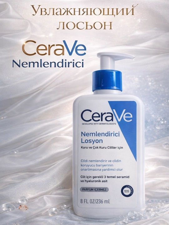 CeraVe увлажняющий лосьон для сухой и чувствительной кожи с керамидами