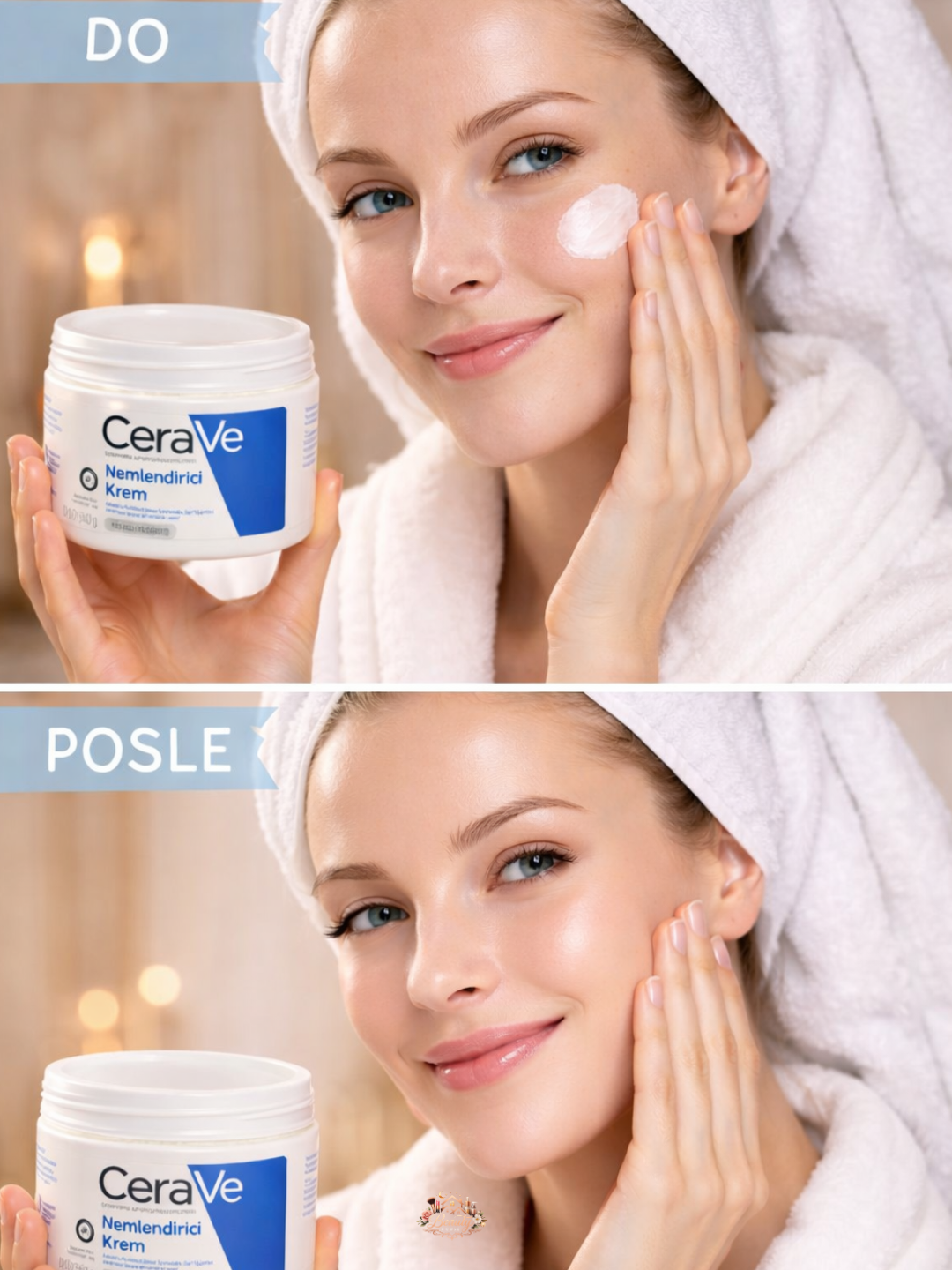CeraVe Nemlendiruvchi Krem 340g,Quruq va Sezgir Teri Uchun, Kuchli Namlik + Ceramidlar