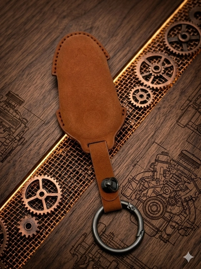 Чехол для ключа Voyah (материал бархат) кейс для пульта с брелком key case — AUTOH-VOYAHPULTCHEX-КОРИЧН