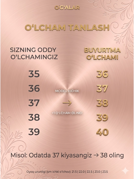 Ayollar sandallari, ayollar va qizlar bosonojkalari, ayollar shippaklari, shippaklar, 36-40