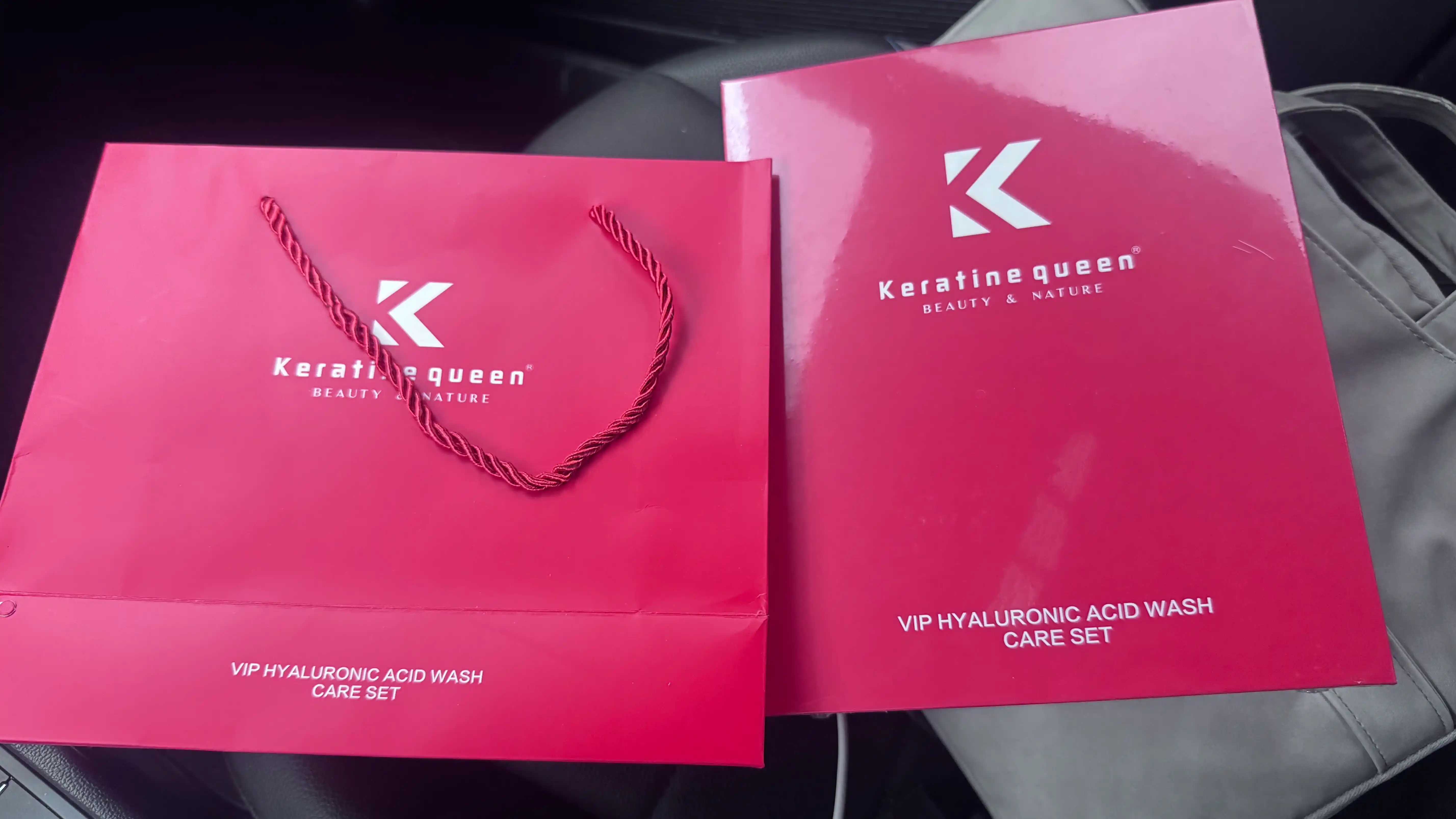 Keratin Queen набор для волос с гиалуроновой кислотой, шампунь и маска, 2 флакона 450 мл